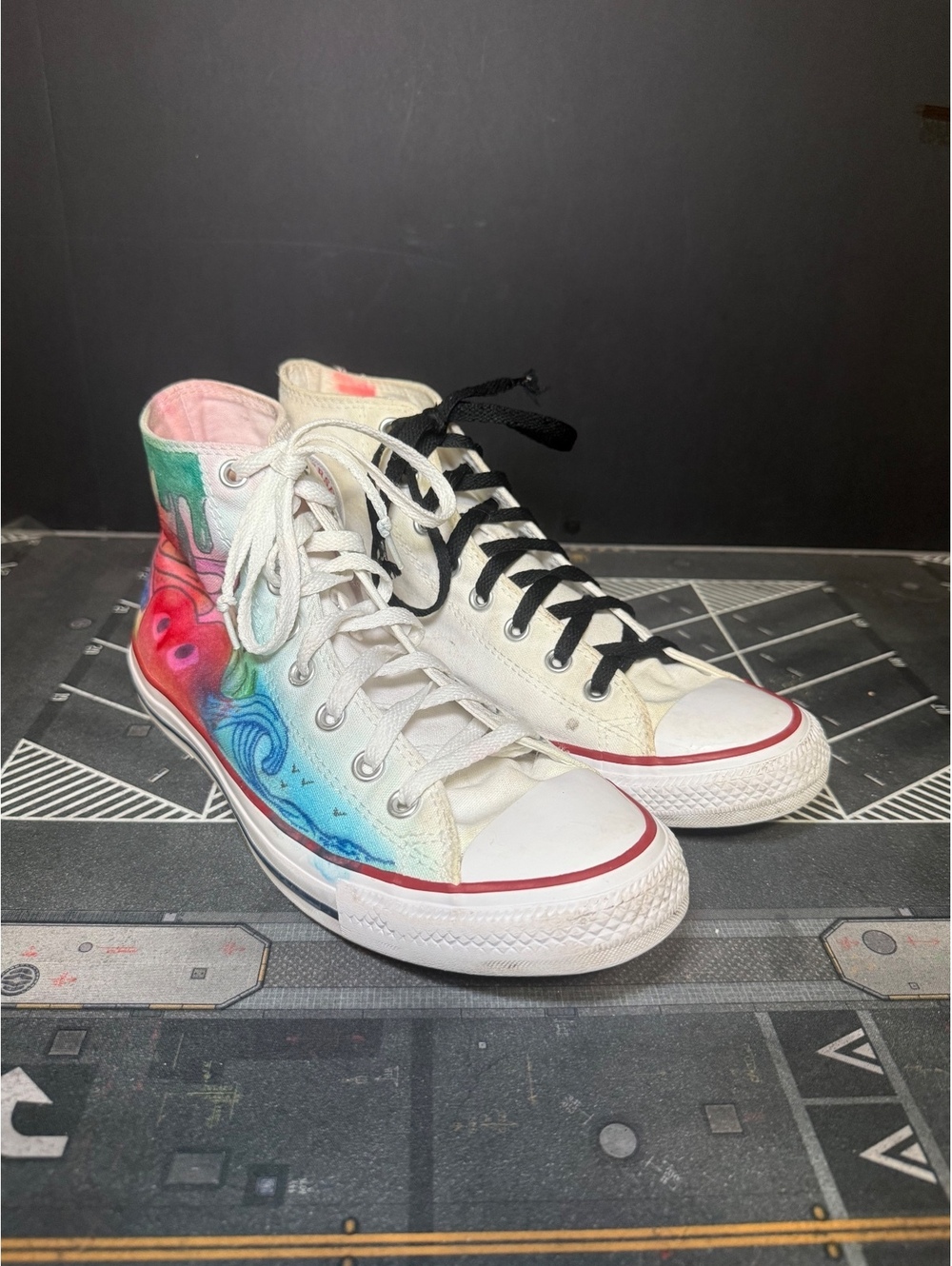 Custom Converse Chuck Taylor All Star High Tops Men’s 9 Women’s 11 Hand Painted
